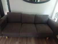 Sofa kolor  szary..Zdejmowane pokrowce.