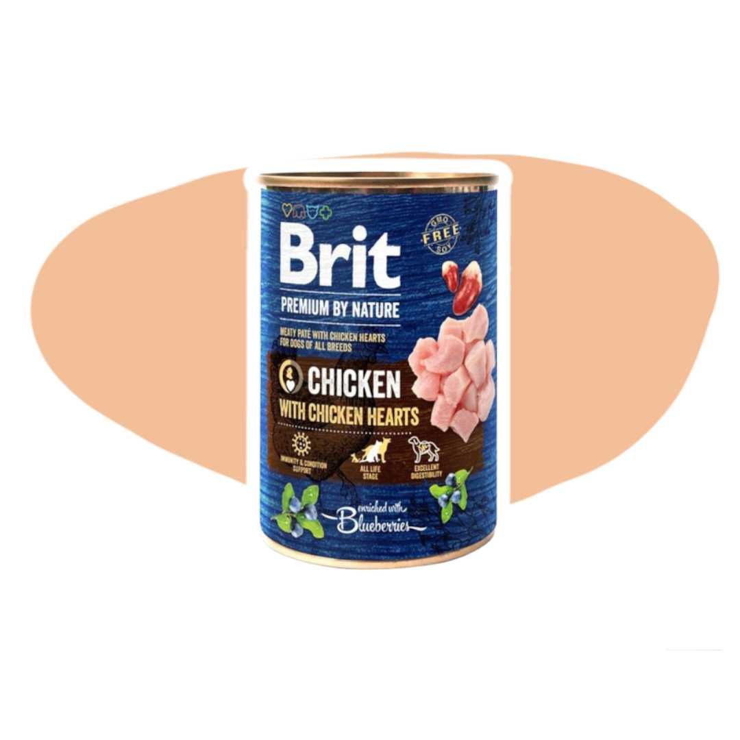 Brit by Nature Chicken with Hearts Kurczak Serca 6x400g Karma mokra