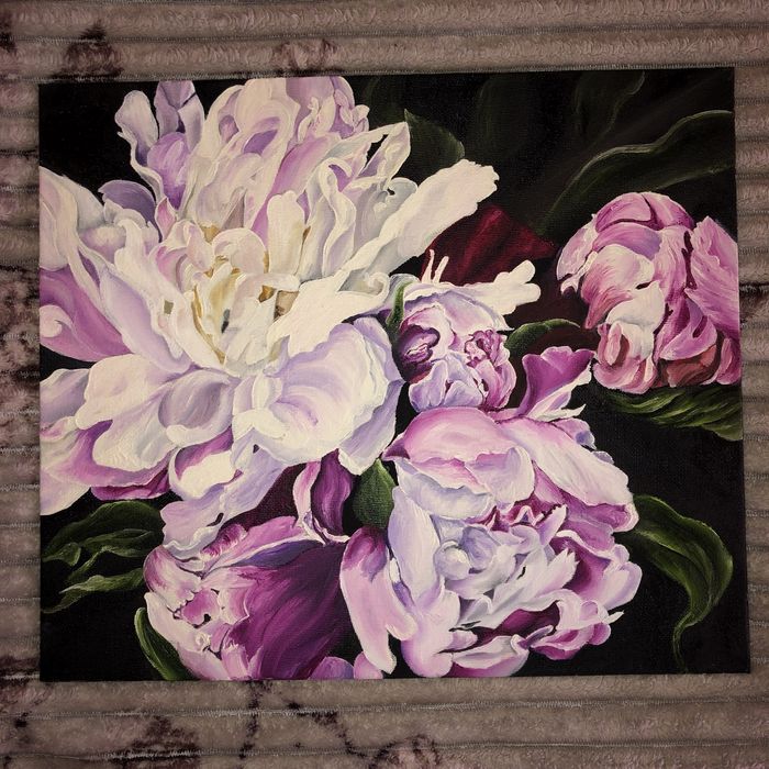 Картина маслом «Піони»