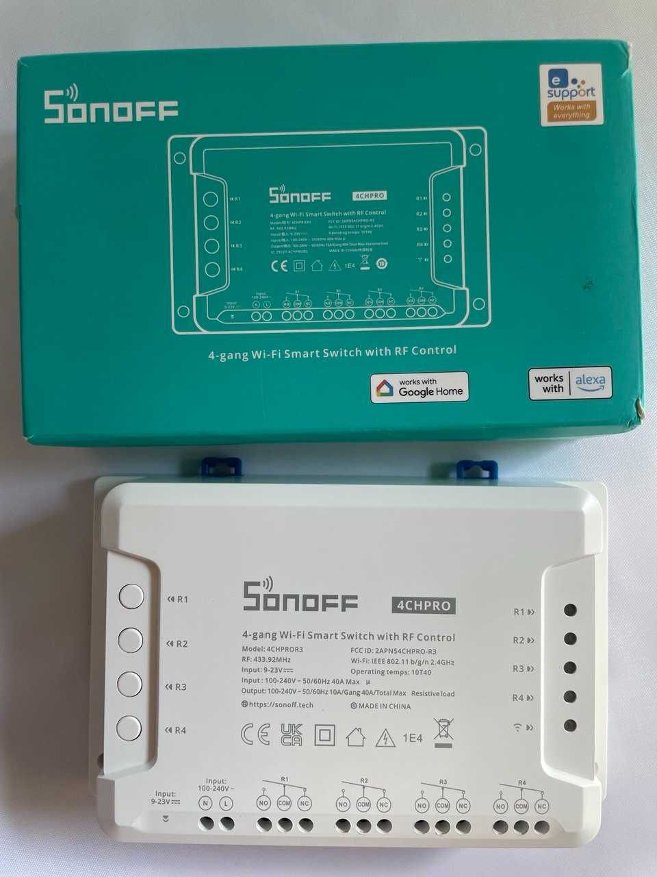 Sonoff 4CHPROR3 intelegentny przekaźnik  WIFI + RF 4- kanałpwy_2021