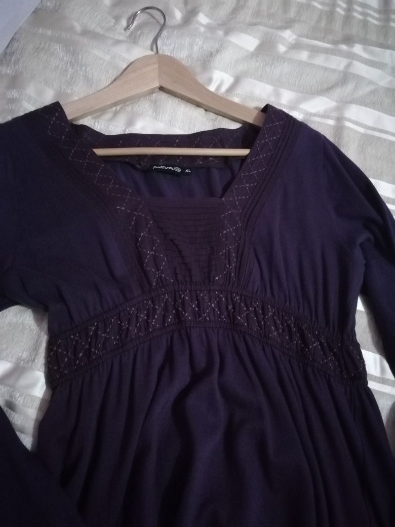 Vestido roxo em algodão, Natura