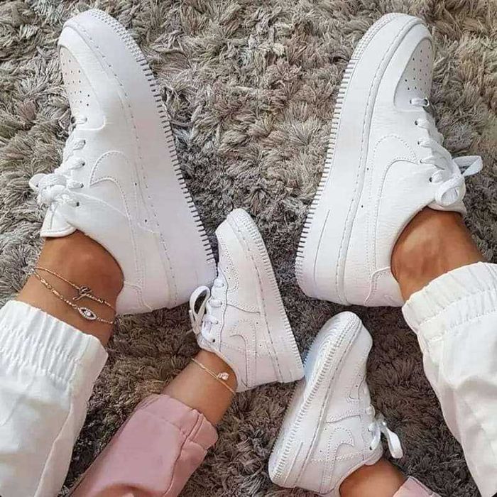 Ténis Nike Air force todos brancos unisexo