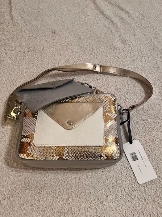 Torebka marki Mięta, Double Bag - anielski wąż, NOWA