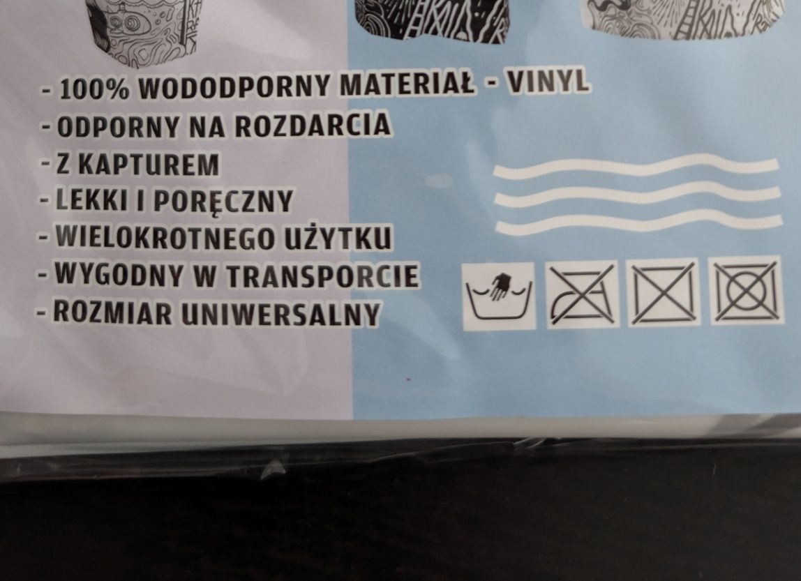 Płaszcz przeciwdeszczowy winylowy biały