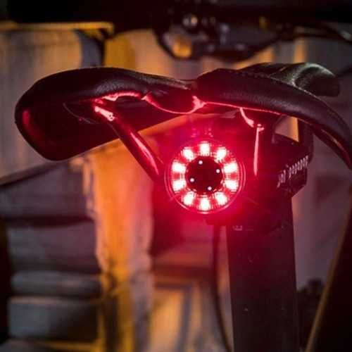 Lampka rowerowa tylna Rockbros Q1 Samurai pod siodełko, 7 kolorów LED