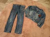 Katana i spodnie jeansowe dla dziewczynki