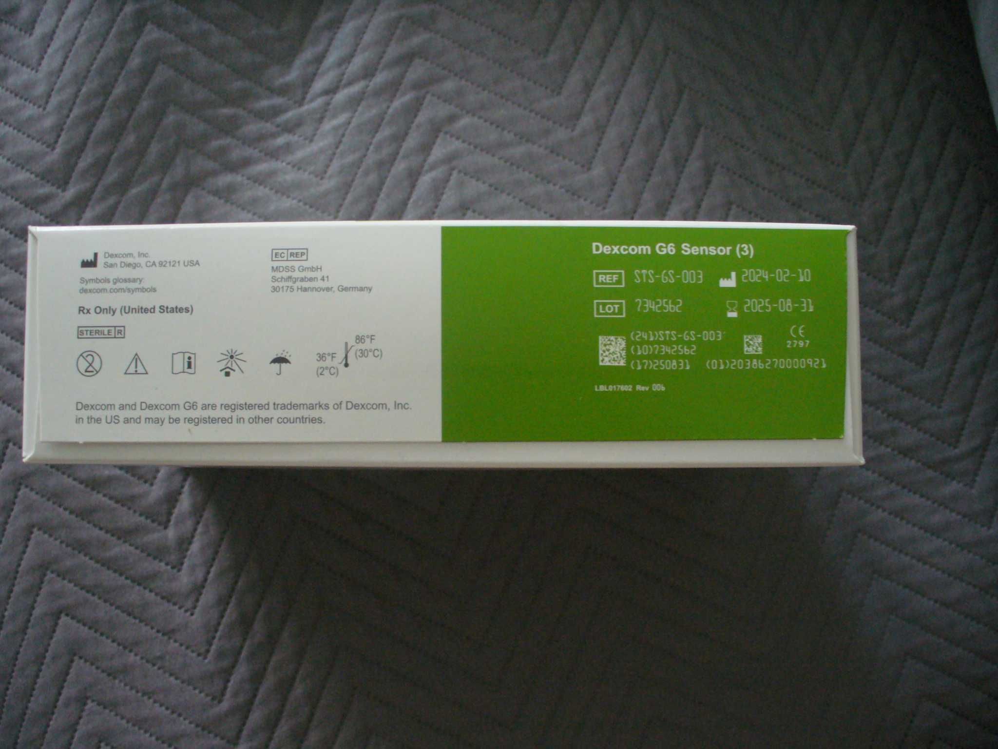 3 sztuki sensorów Dexcom G6