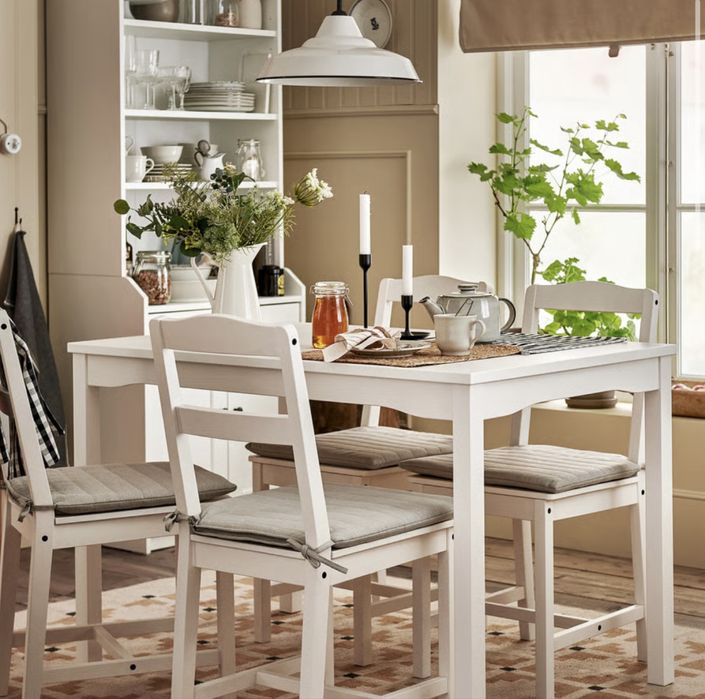 HAUGA Stół biały 118x74 cm kuchenny ikea