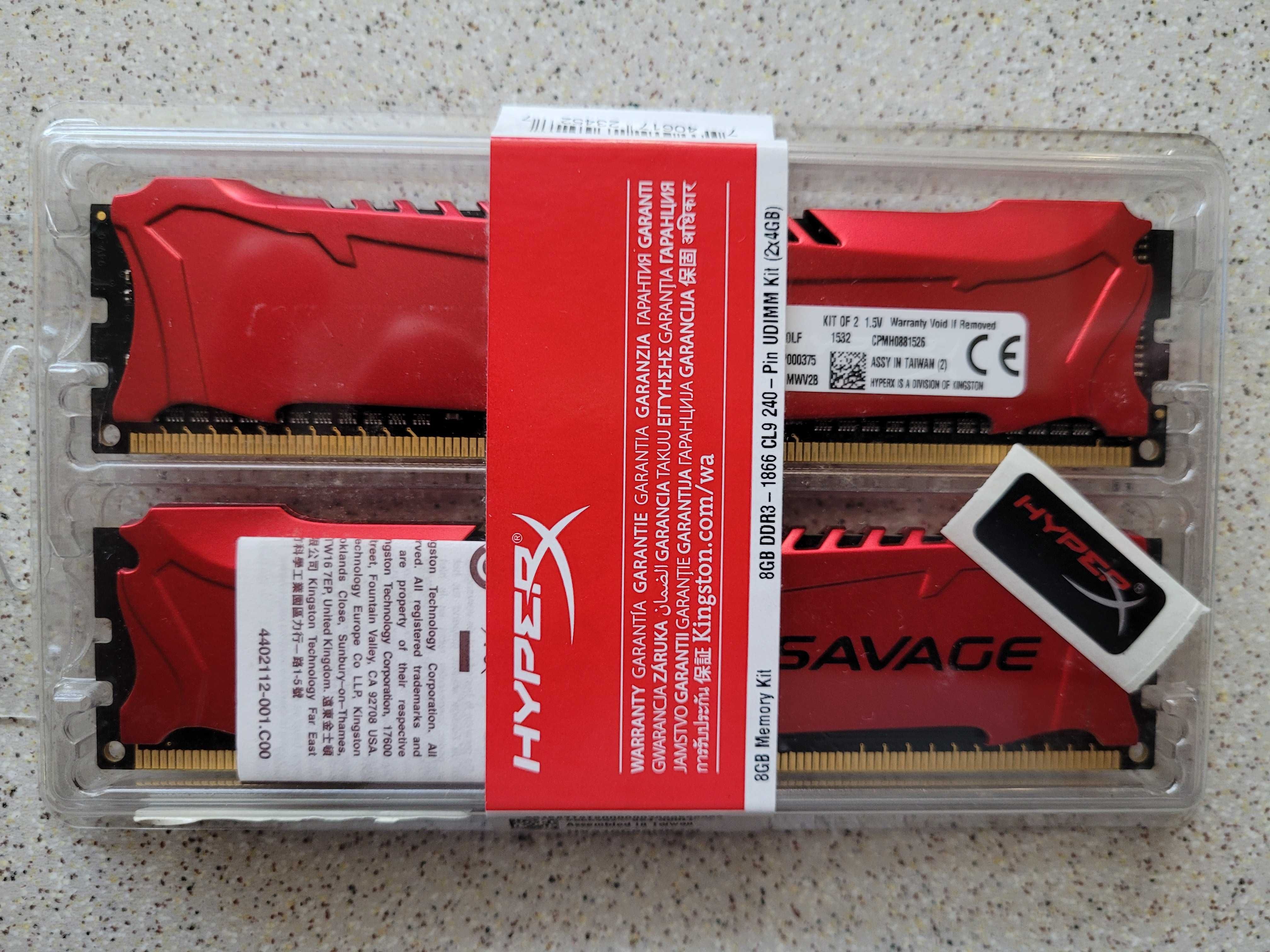 Pamięć RAM HyperX 2x4GB DDR3-1866 Dual Chanel Savage Series