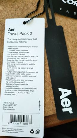 Mochila AER travel pack 2