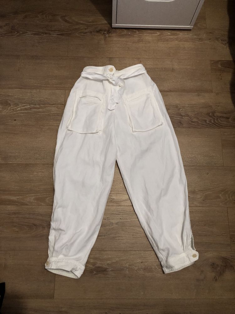 Spodnie limitowanej kolekcji Zara 10-11 lat ze lnu