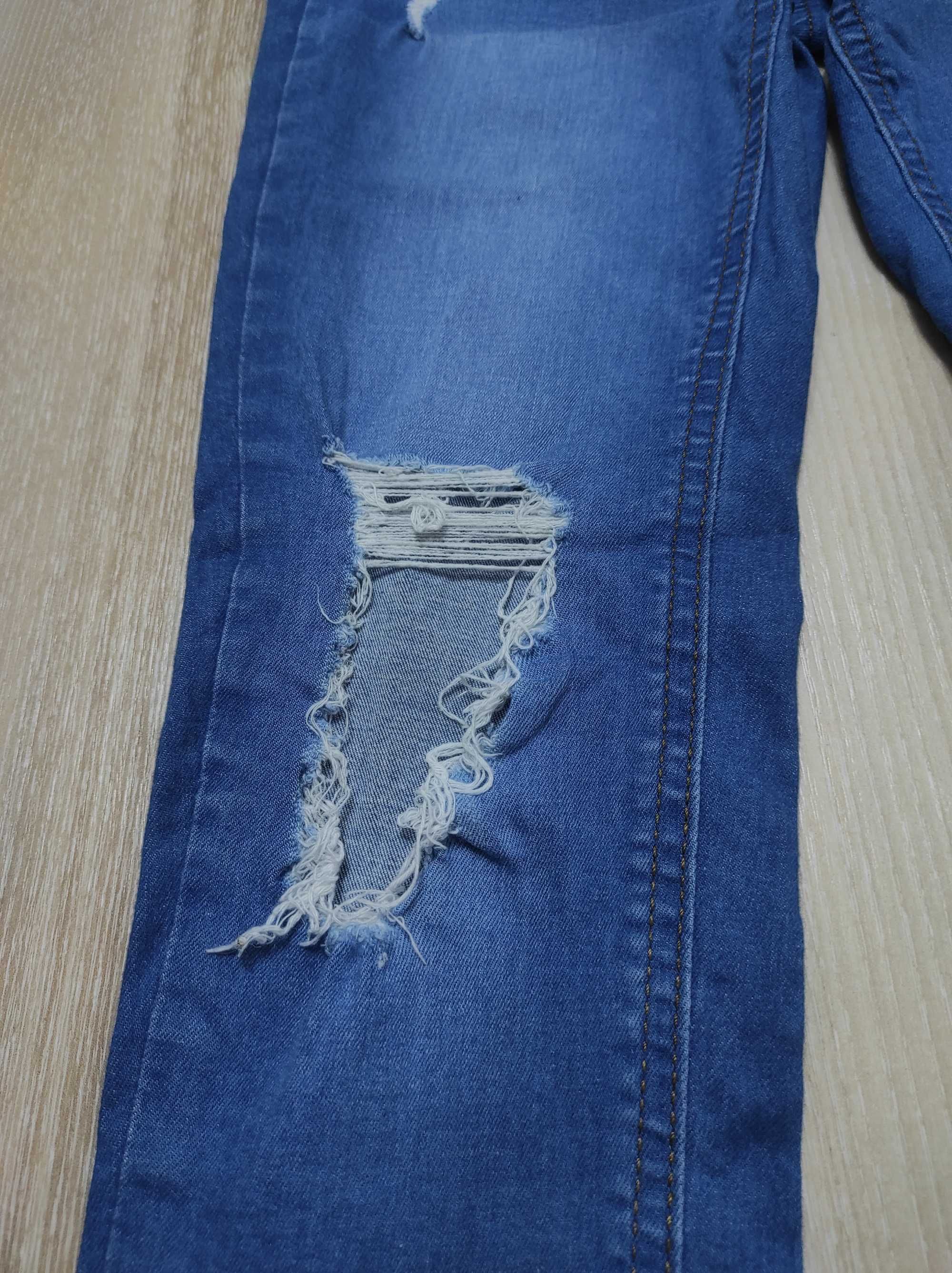 Рваные скинни джинсы George с высокой посадкой на 10-11 лет