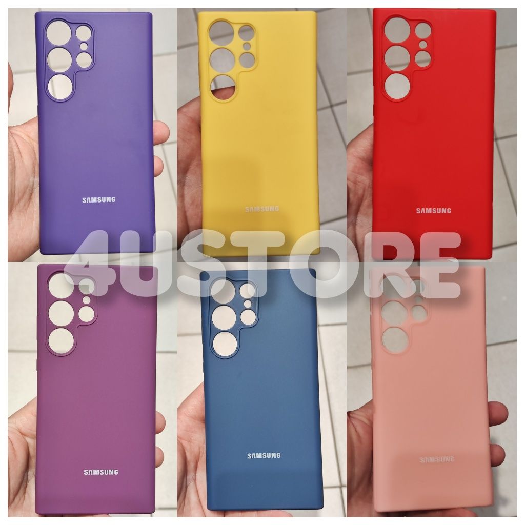 Чехол Silicone Case на Samsung S23 Ultra силикон софт микрофиб