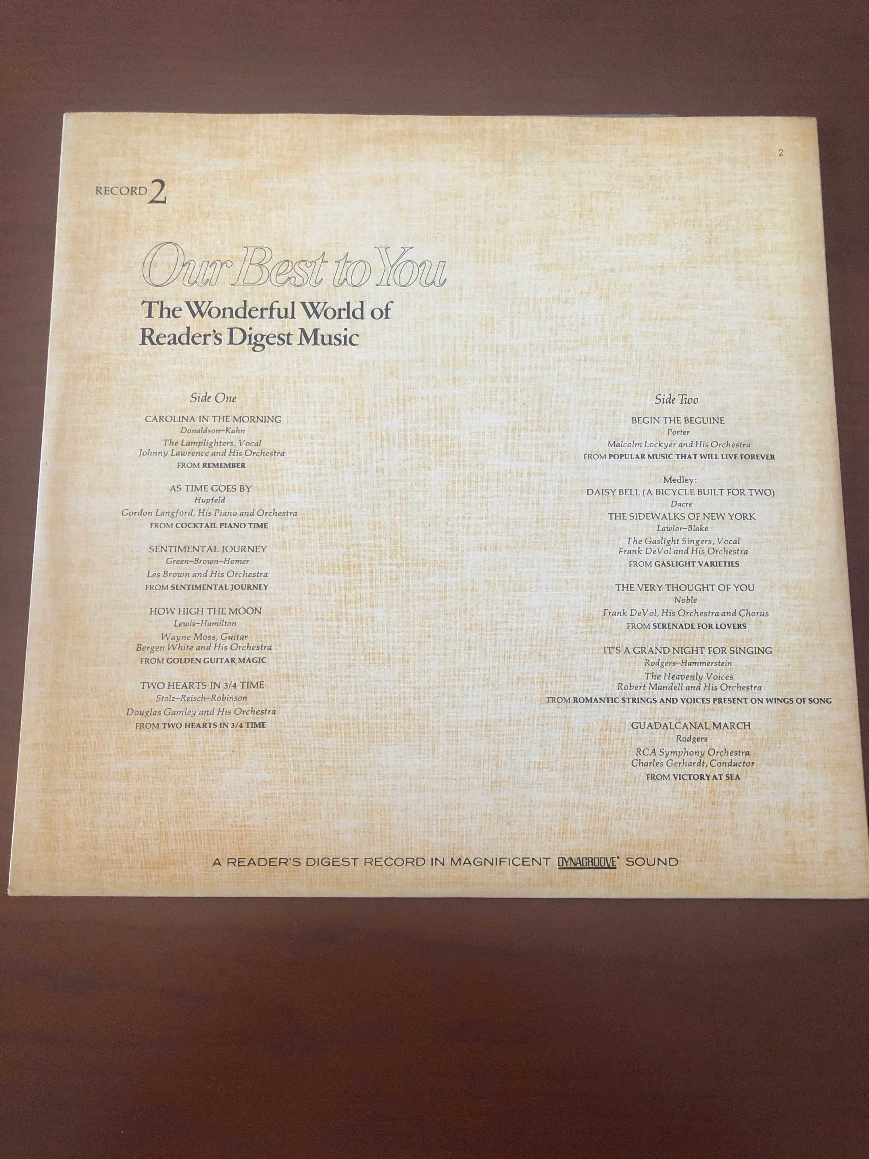 3 LPs Our Best to You The Wonderful World of Reader's Digest Music