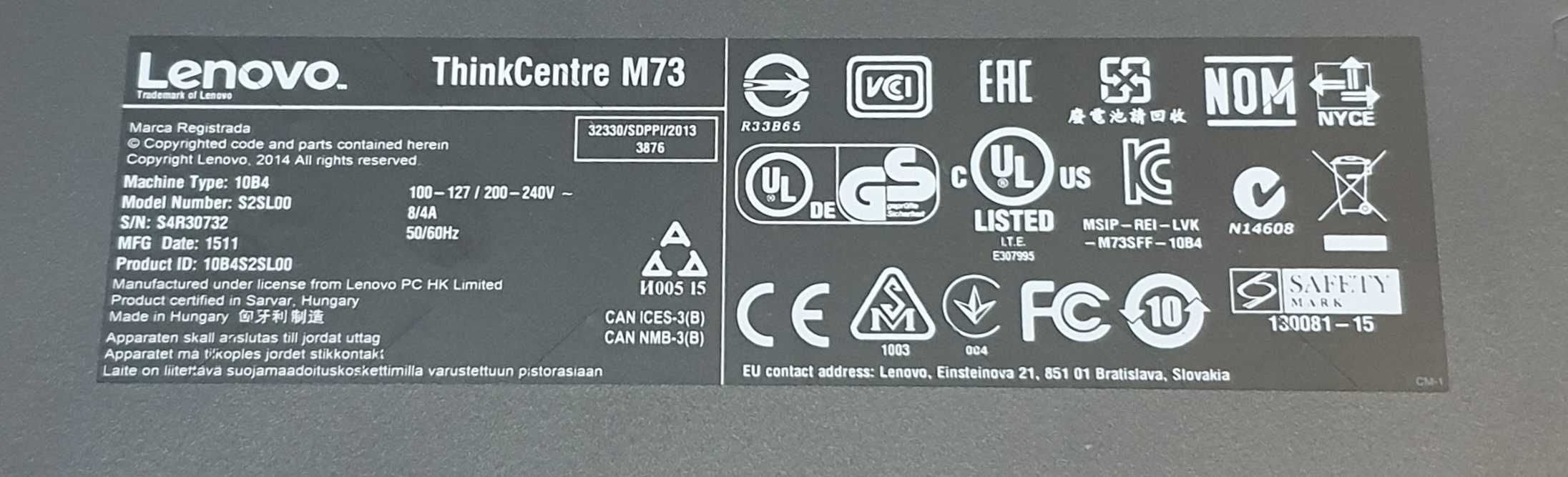 Lenovo ThinkCentre M73 Intel i5-4460 gwarancja