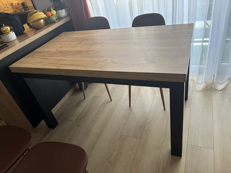 Stół rozkładany dąb craft złoty 140-220 cm