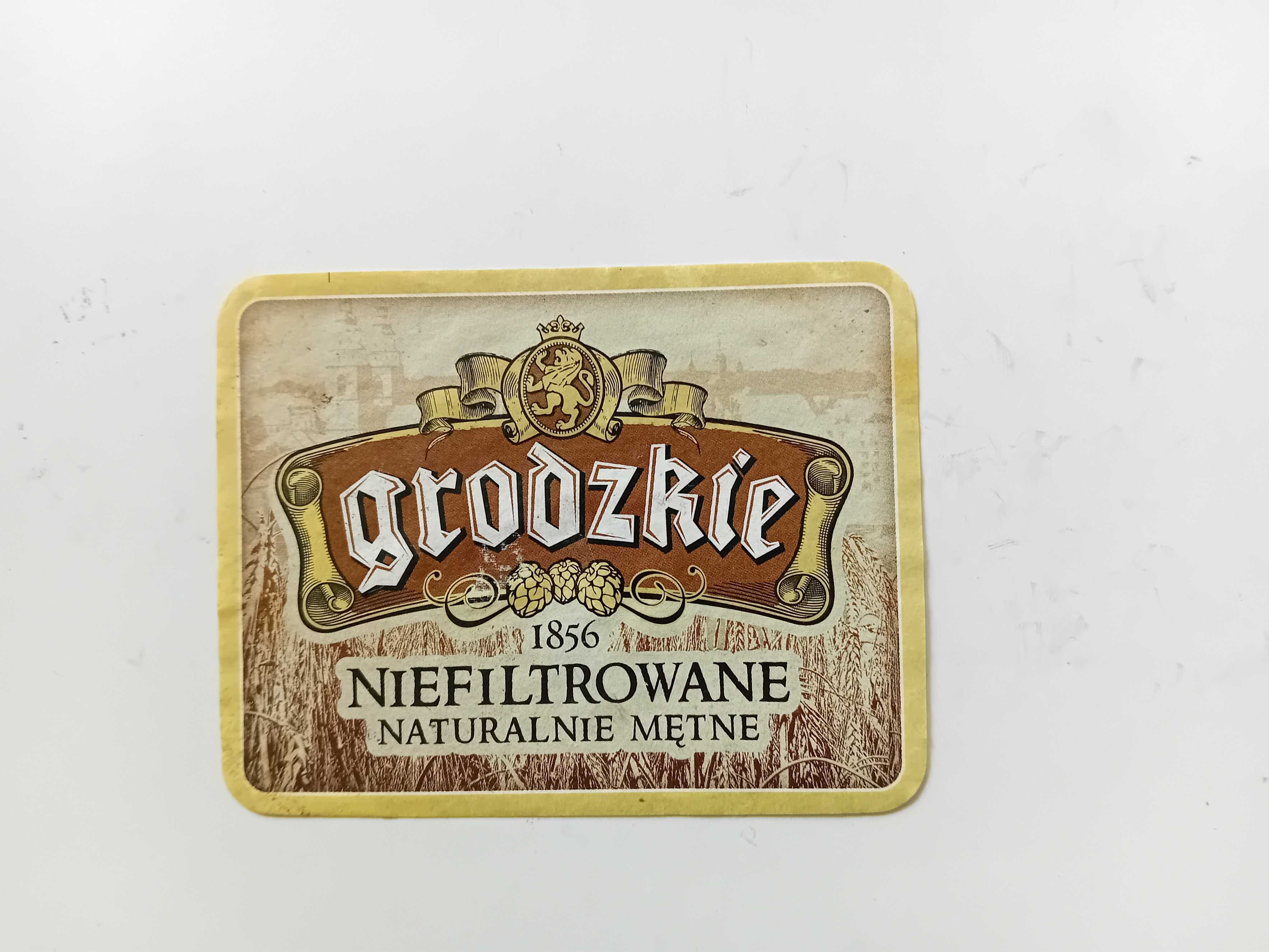 Etykieta piwa Grodzkie