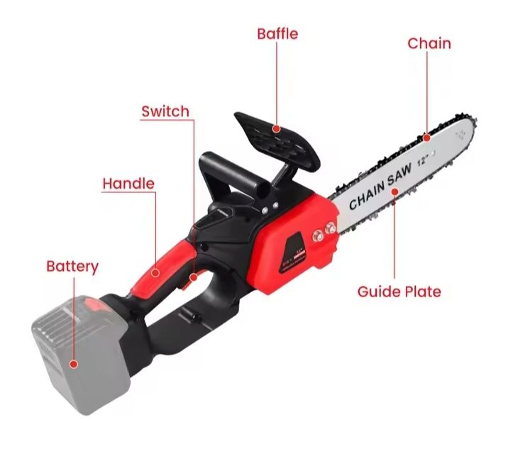 Motosserra 12" Motor sem escovas em Promoção