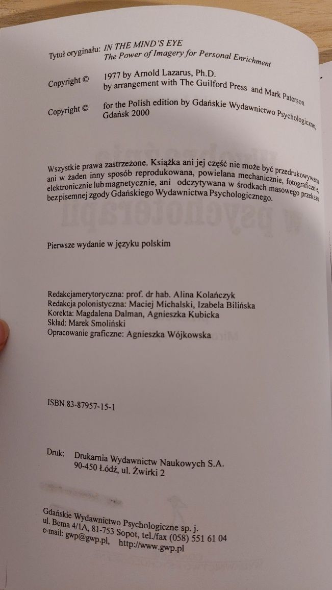 Wyobraźnia w psychoterapii Arnold Lazarus