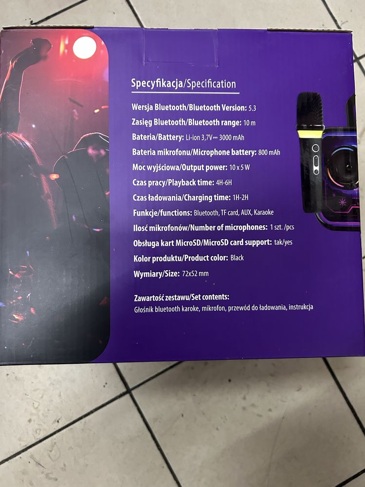 Głośnik karaoke Led