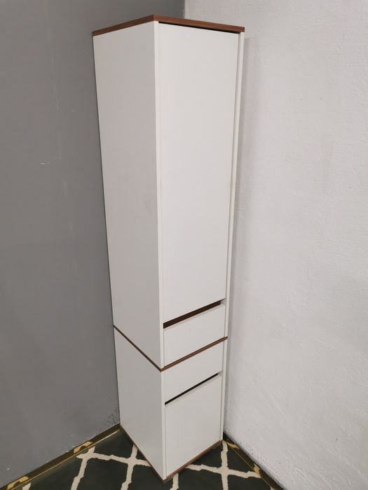 Słupek łazienkowy szafka 80 x 35 cm biały