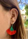 Brincos cravo em croche