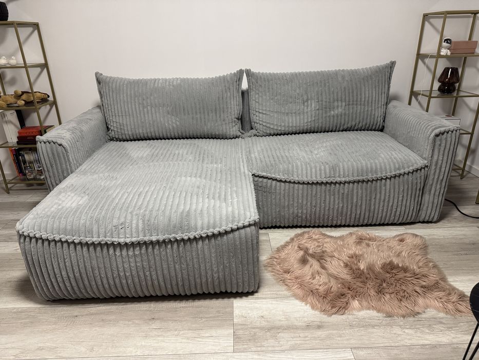 Sztruksowy narożnik z funkcją spania LILLI