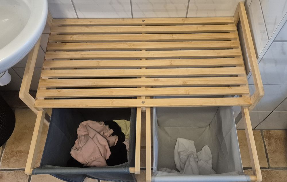 Kosz na pranie bambusowy