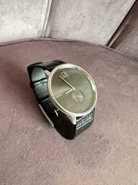 Zegarek Calvin Klein minimal unisex czarny skórzany pasek CK