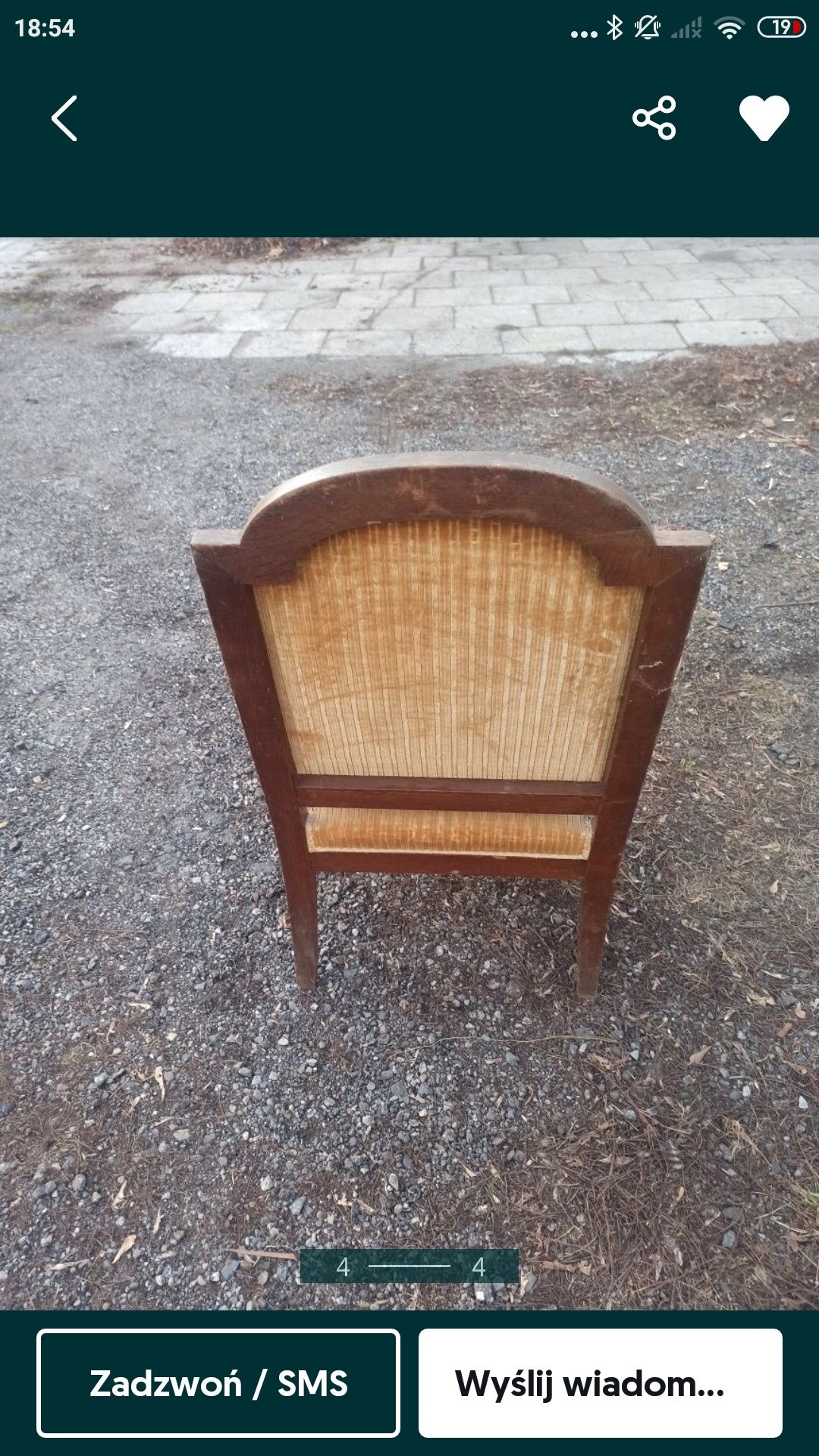 Przedwojenny komplet foteli i krzeseł