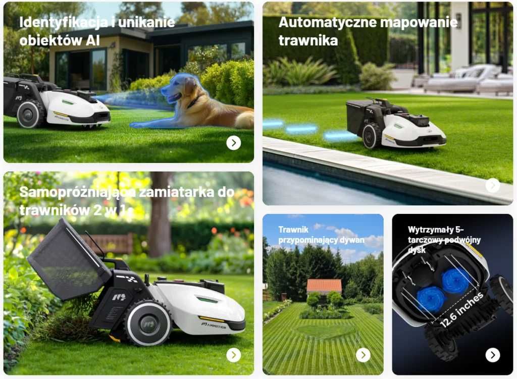Robot koszący z KOSZEM YUKA 3000 - model 2025 3 letnia gwarancja