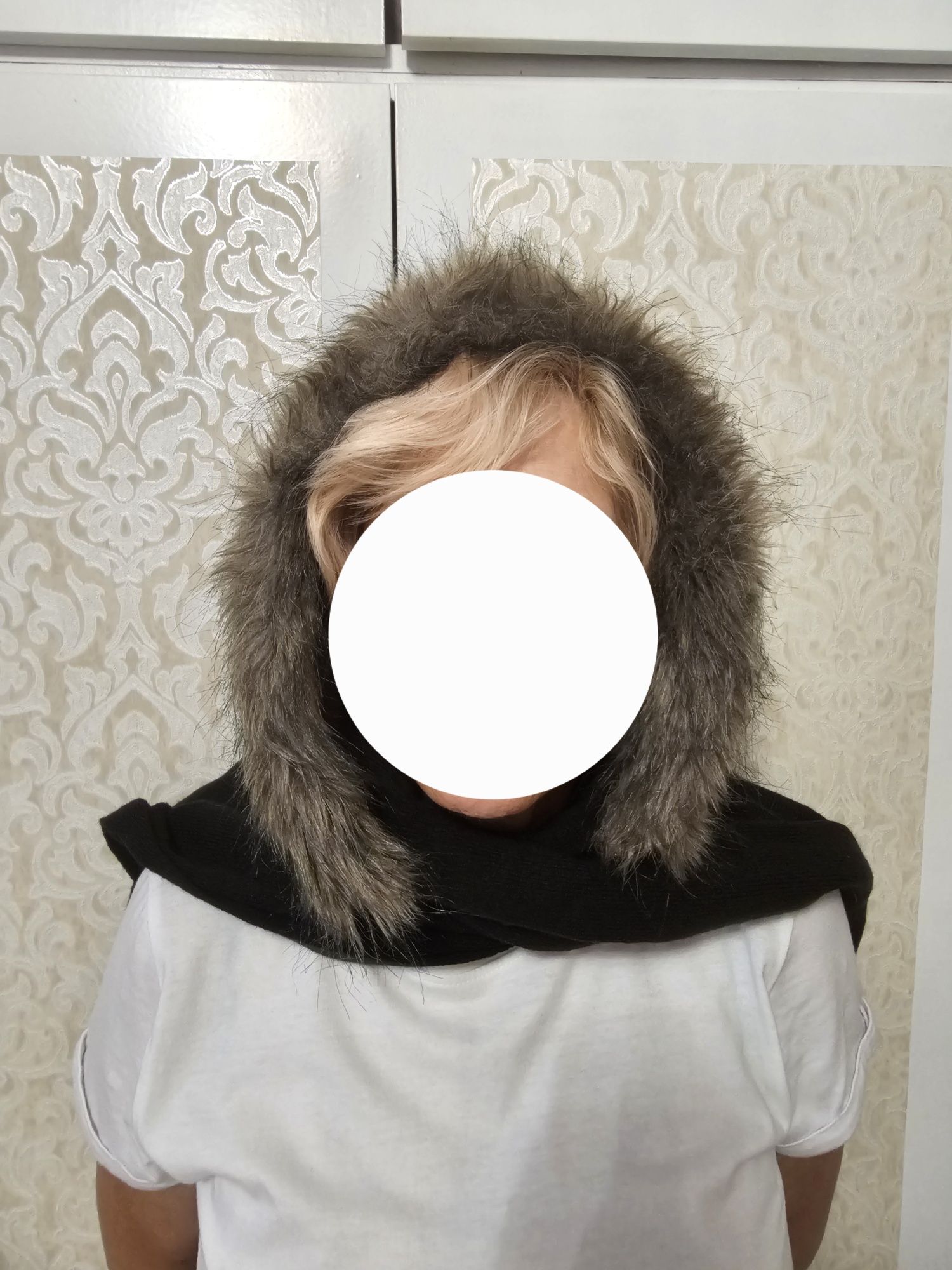 Komin kominiarka kominokaptur czapka balaclava vintage futerko czarny
