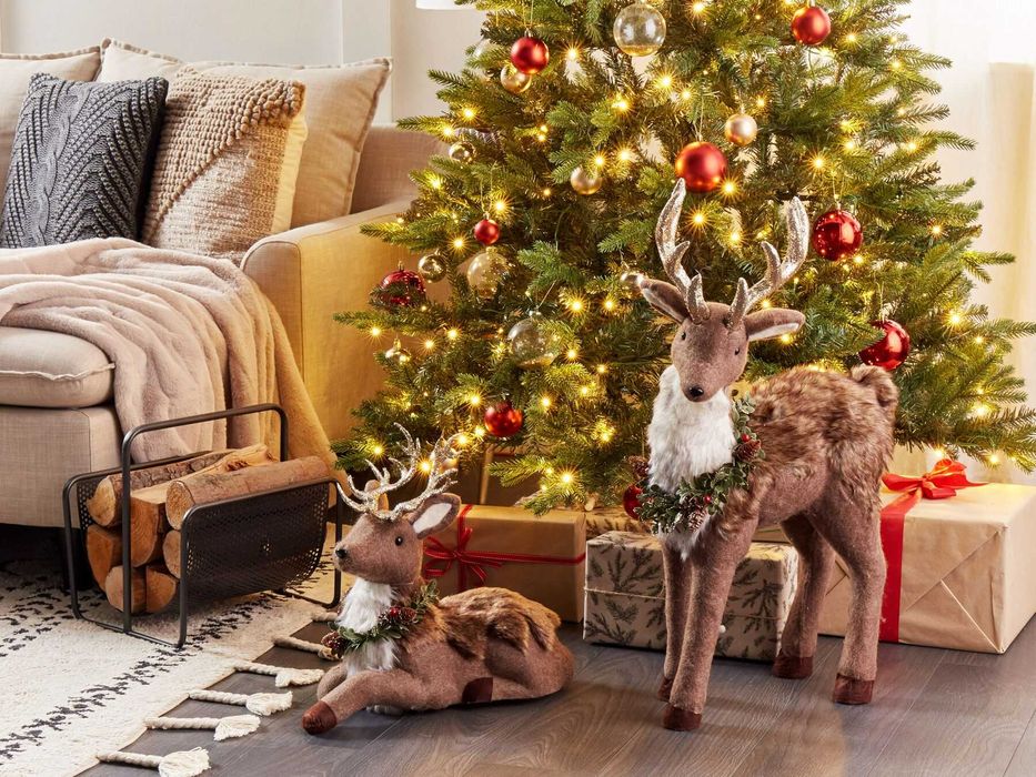 Figurka dekoracyjna Renifer 38 cm Brązowy