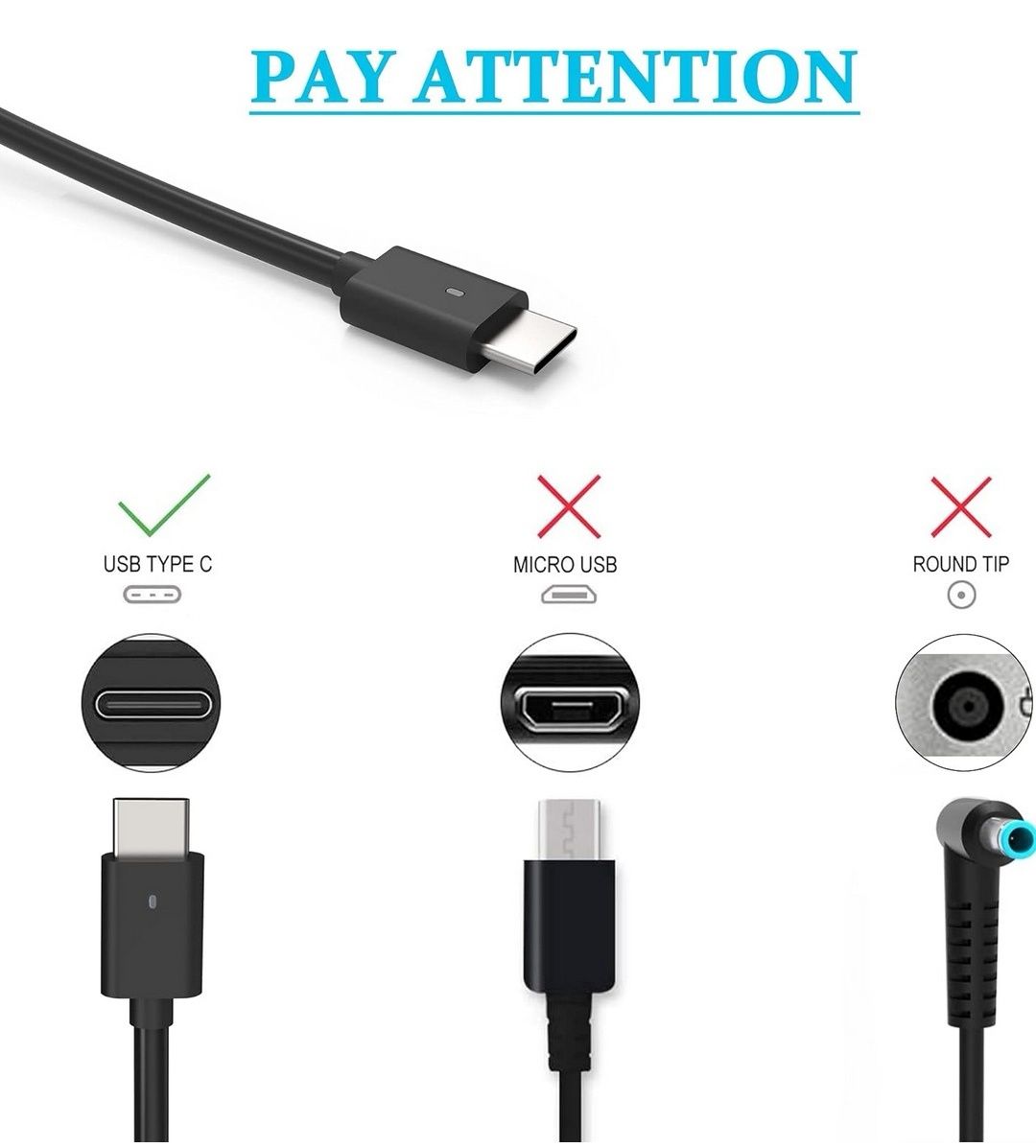 130W Laptop Charger USB C AC Adapter for Dell zamiennik
