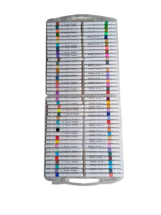 Акрилові маркери 80 шт/уп. Marker Acrylic Yulin Y-04-80 в кейсі