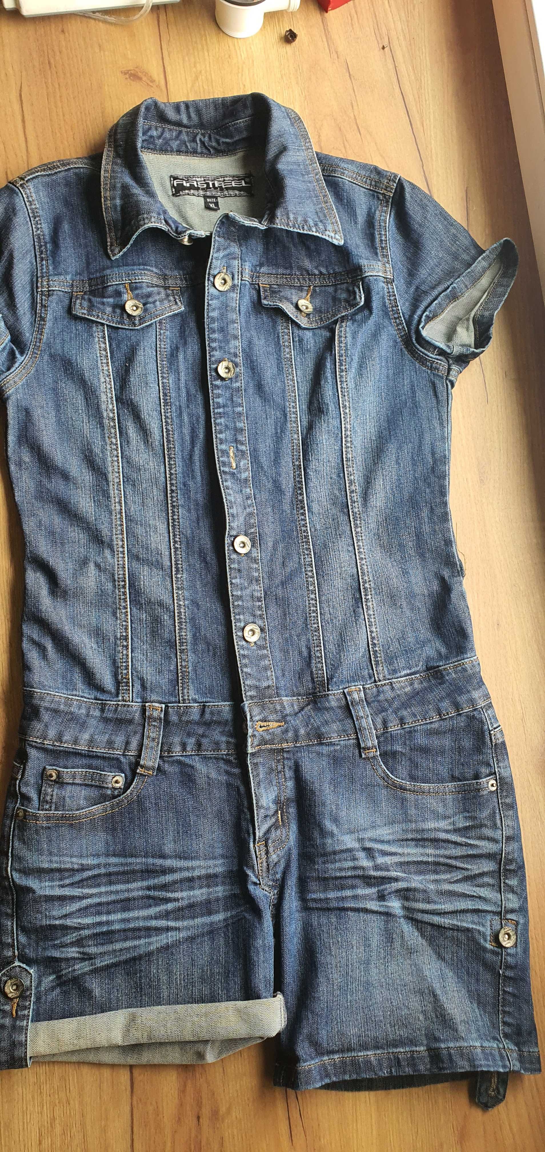 Kombinezon jeansowy krótki First Feel M/L 38