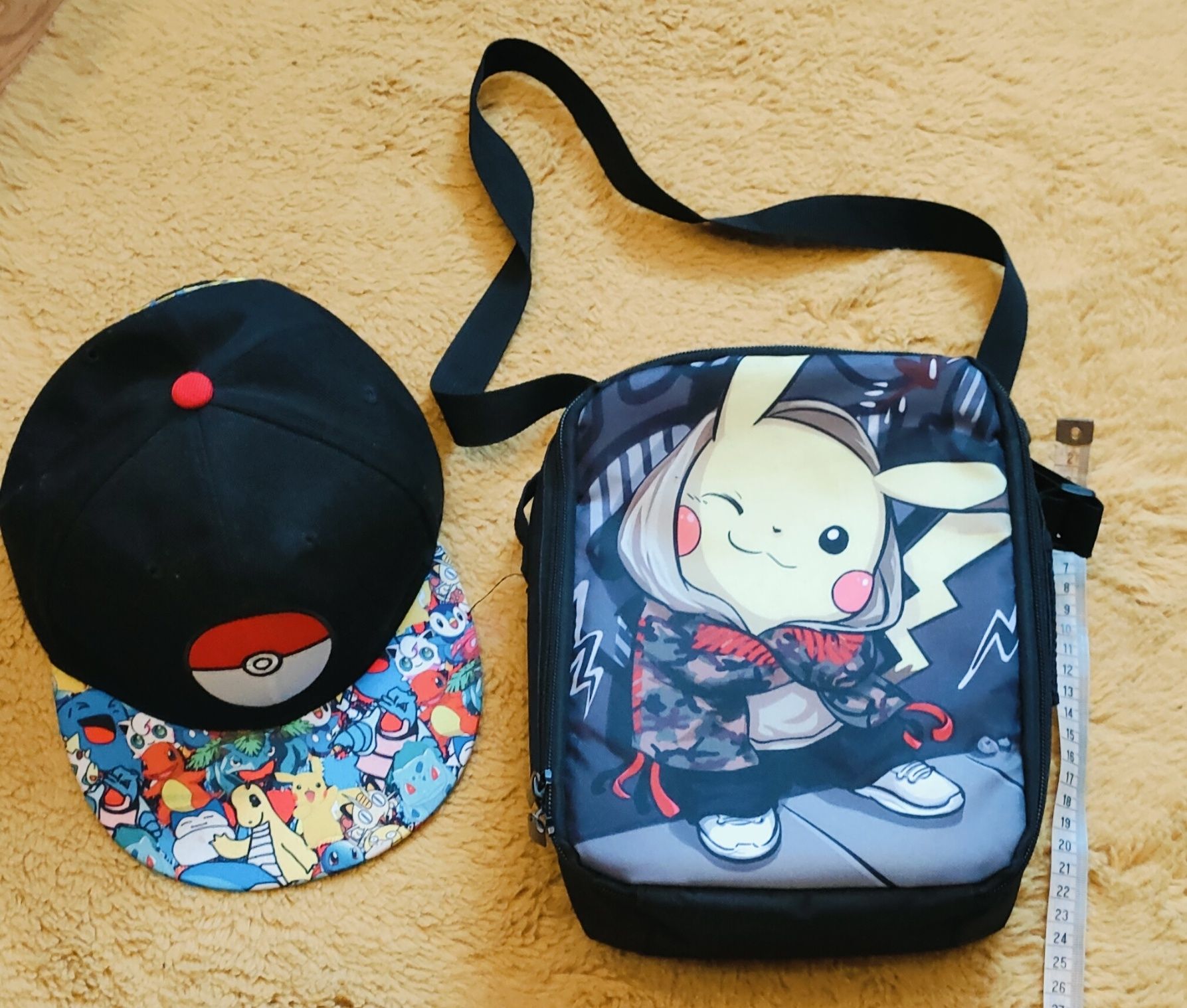 Zestaw Pokemon Pikatchu czapka torebka śniadaniówka