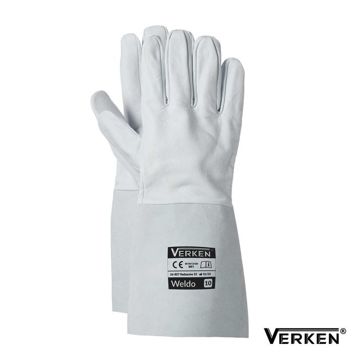 Rękawice robocze skórzane spawalnicze VERKEN WELDO ROZ. 10 /XL 48 pary