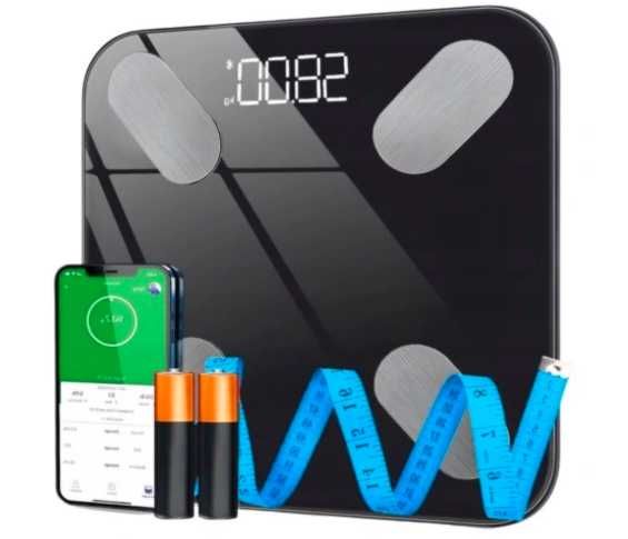 Waga łazienkowa bluetooth smart 25w1 180kg analityczna + metr