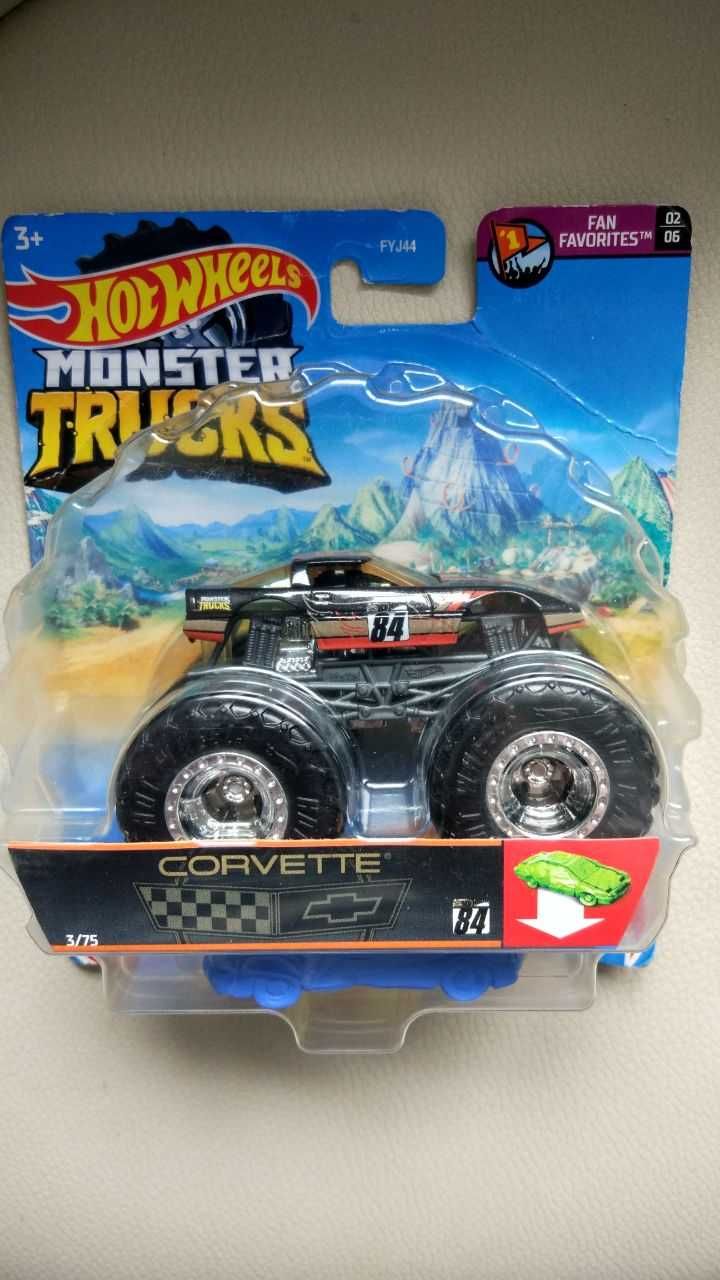Hot wheels monster trucks CORVETTE РІДКІСНИЙ