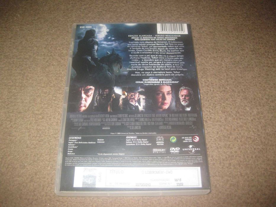 DVD "O Lobisomem" com Anthony Hopkins