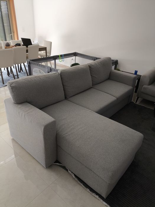 Sofá BÅRSLÖV (IKEA)
Sofá-cama 3lg c/chaise longue, Cinzento