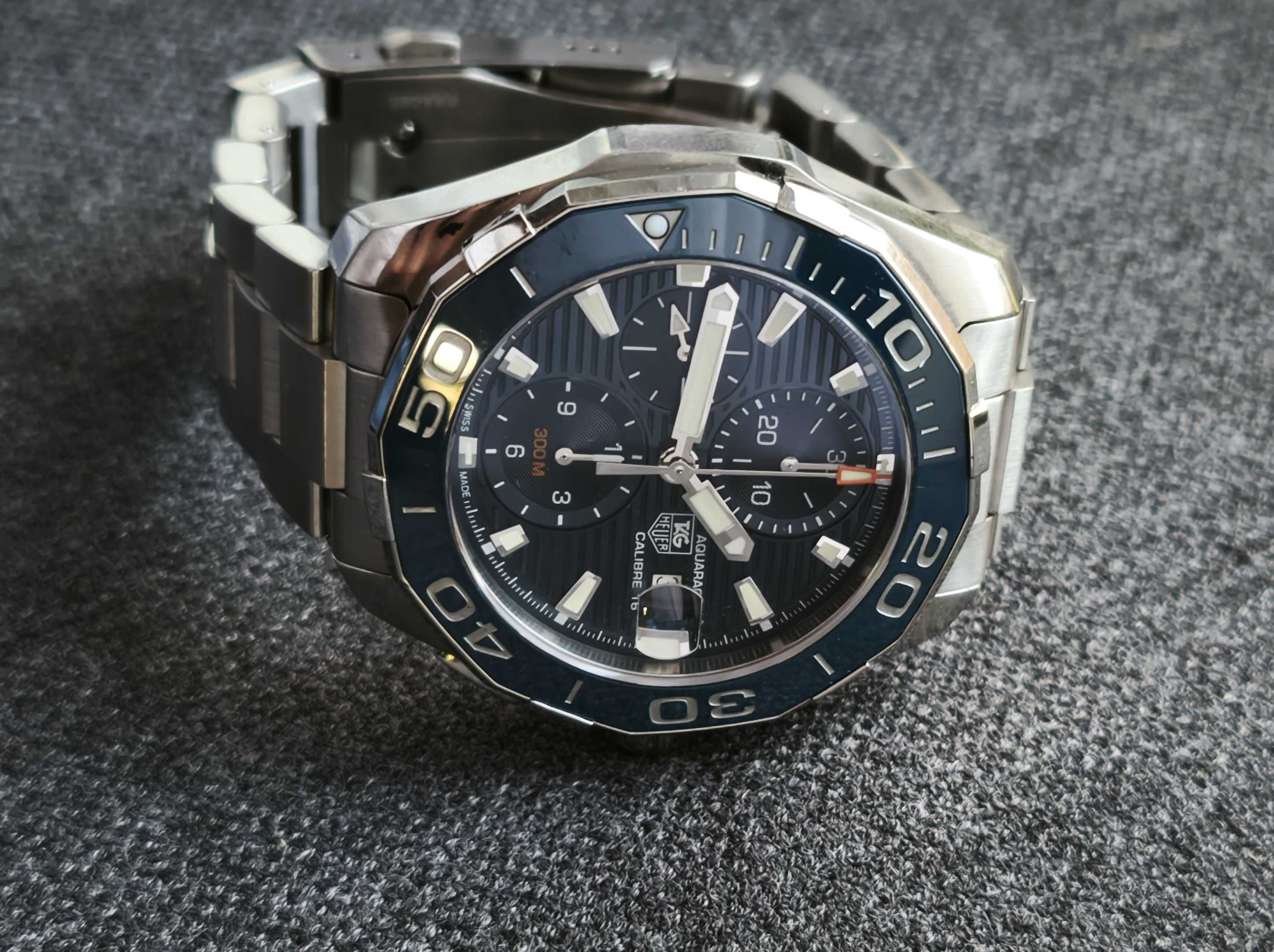 Tag Heuer Aquaracer 300M, bransoleta, pełny zestaw