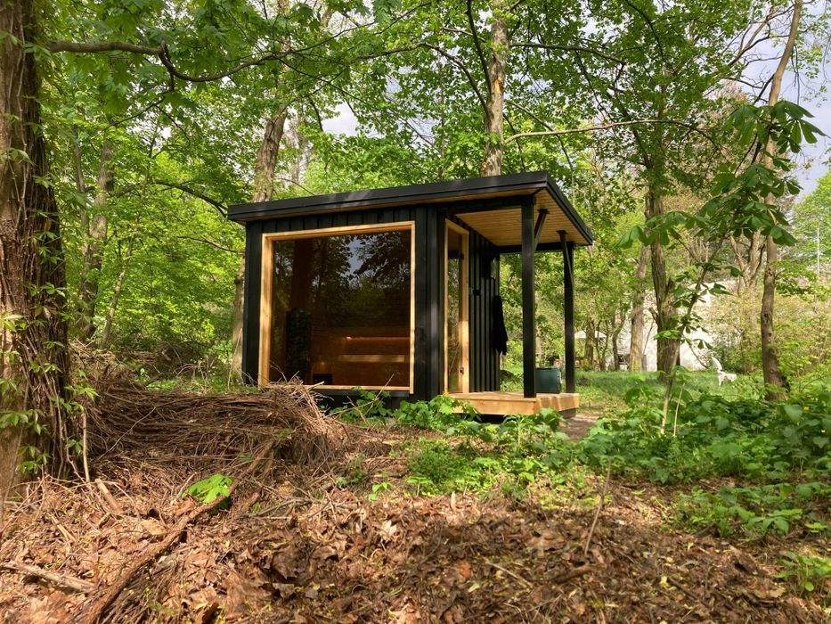 sauna ogrodowa zewnętrzna sucha premium elektryczna opalana drewnem