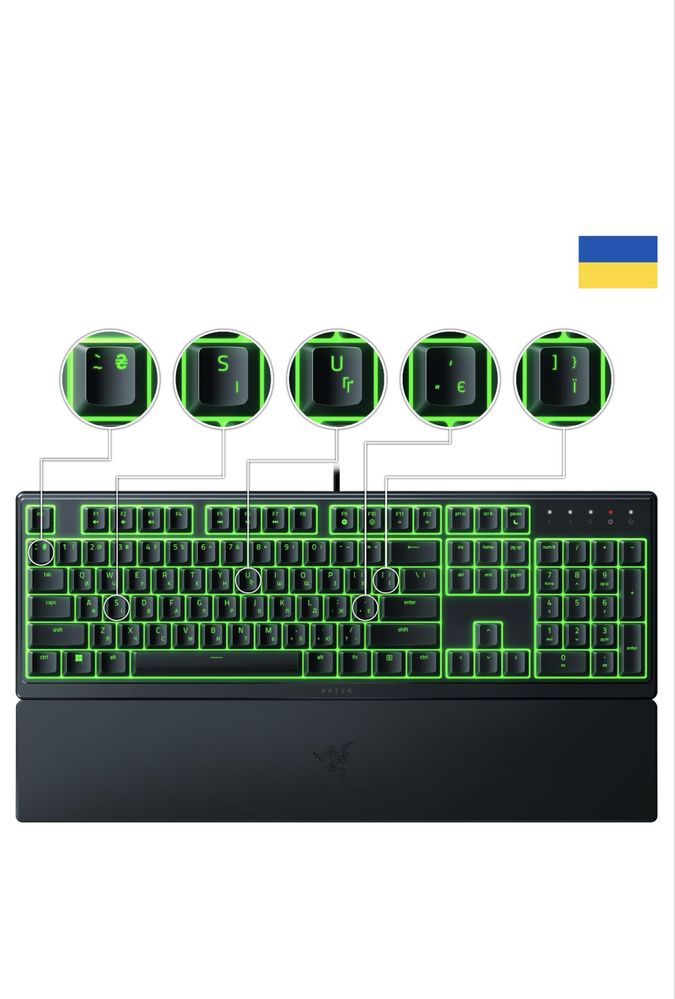 Клавіатура Razer Ornata V3 X UKR Black (RZ03-04471900-R371)