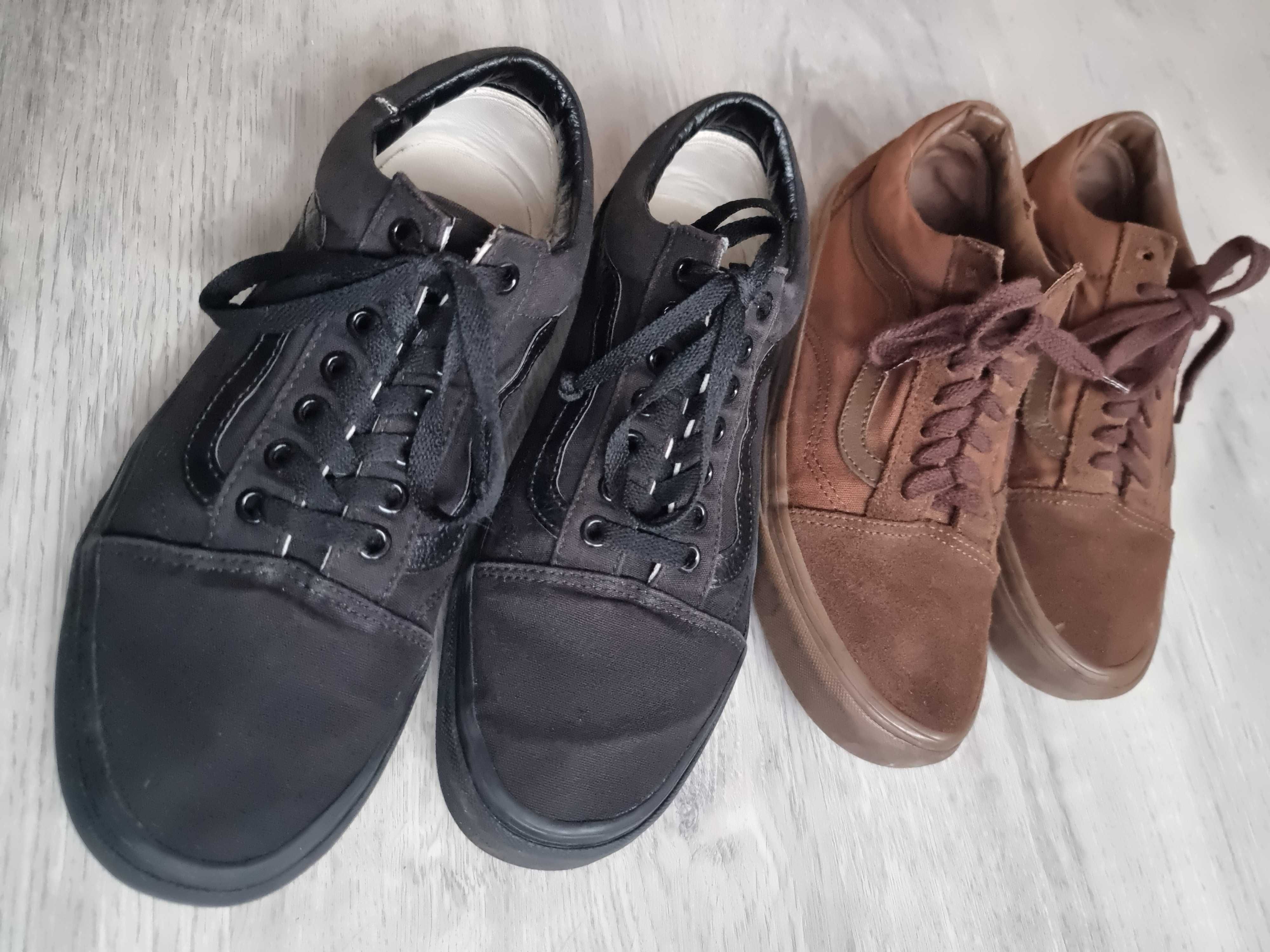 Vans Oldskool 41 czarne i brązowe - DWIE pary