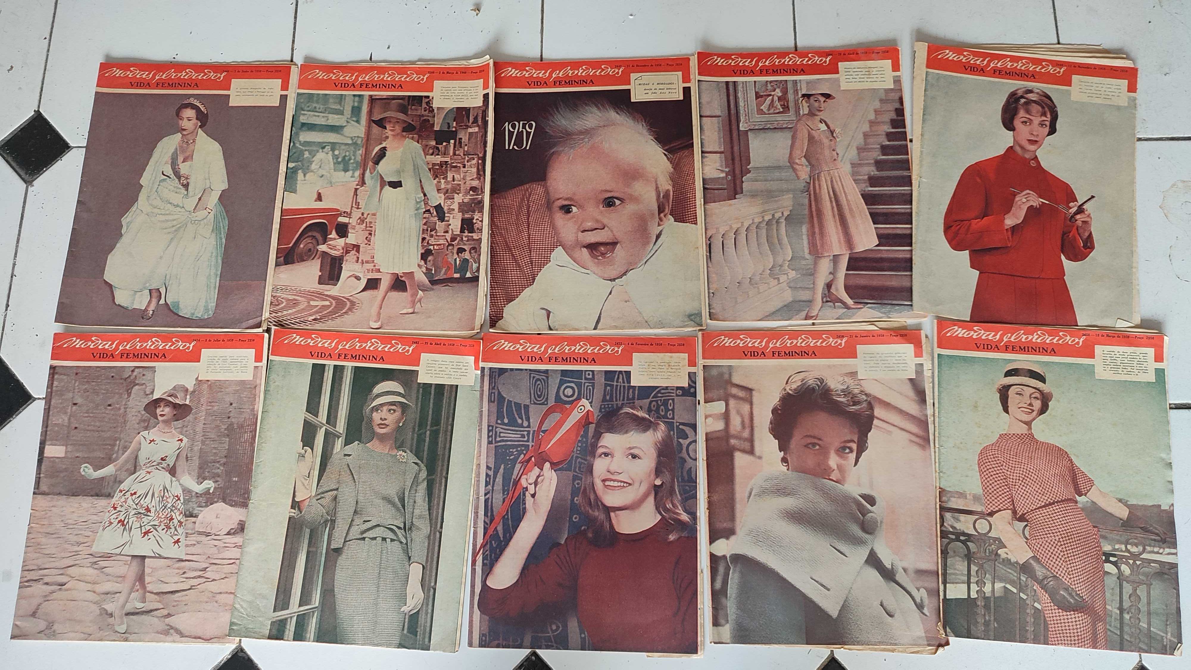 Lote 76 Revistas antigas Modas e Bordados