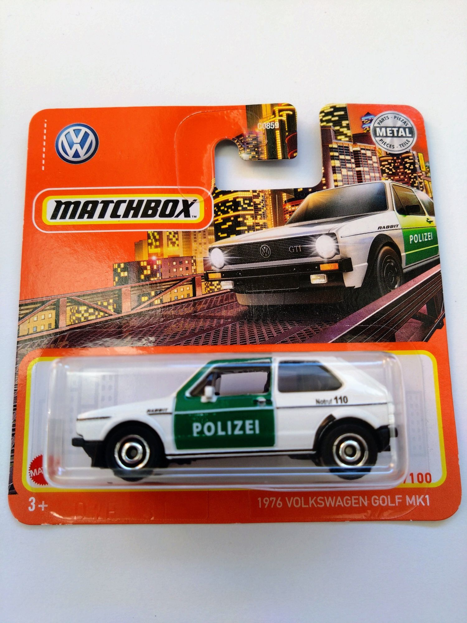 Matchbox Volkswagen VW Golf MK1 Polizei.