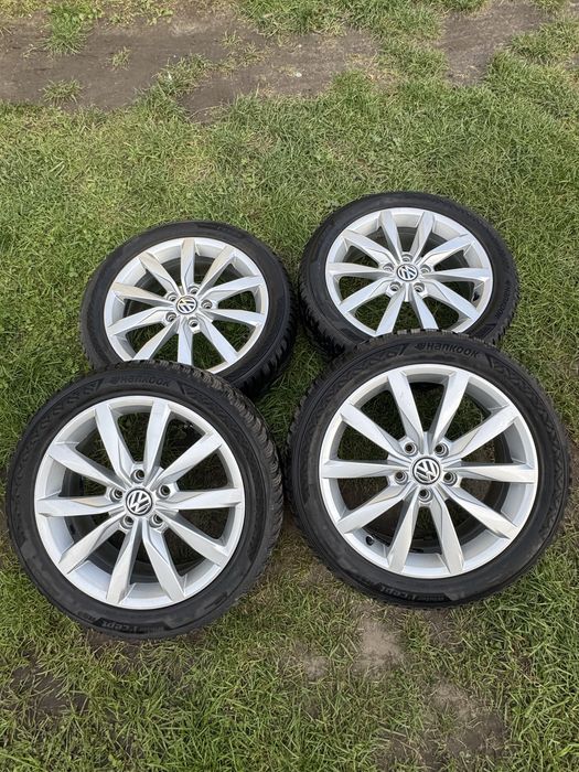 Oryginalne felgi VW 17” ET48 + Hankook zimowe 205/50 R17 2024r