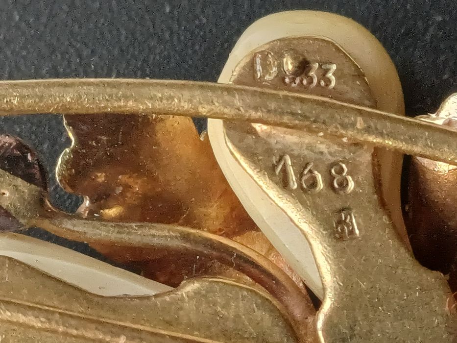 Złota Broszka myśliwska zloto 333